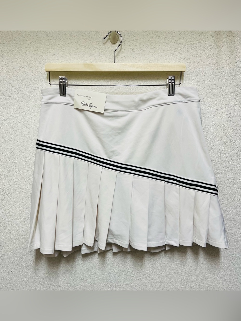 WALTER HAGEN White Pleated Bottom Skort Athletic Tennis Golf Size L UPF25+